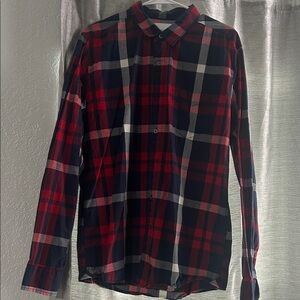 Aeropostale Red and Blue Plaid Casual Shirt